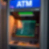 An ATM displaying check deposit options