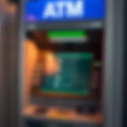 An ATM displaying check deposit options