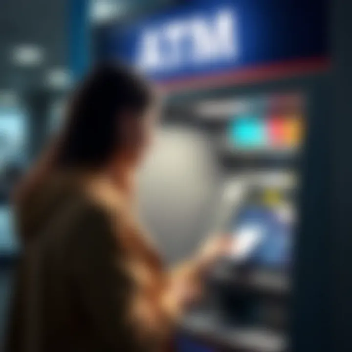 Utilizing ATM for Check Deposits User interacting with an ATM for check deposit