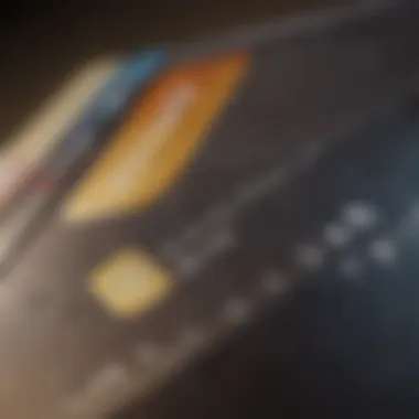 A close-up of a credit card with financial symbols