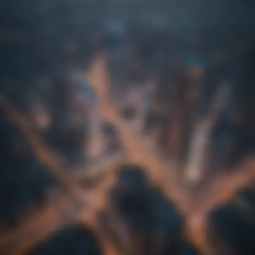 Aerial view of a bustling Chinese city showcasing modern architecture