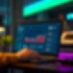 Visual representation of online banking features