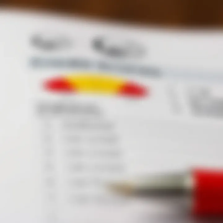 Understanding Credit Scores for Car Buyers Close-up of a credit score report indicating various ranges.