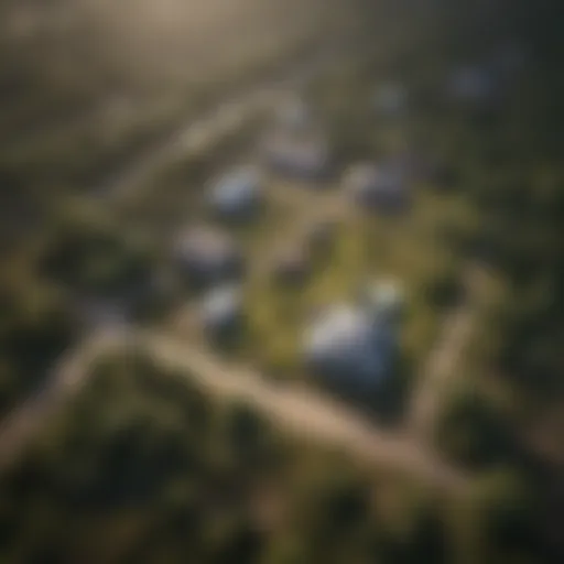 Aerial view of vacant land showcasing natural landscapes