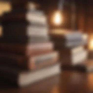 Books stacked on a desk symbolizing knowledge in digital entrepreneurship