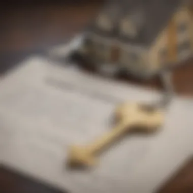 A close-up view of a house key and a contract, representing the finalization of a home purchase