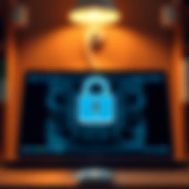 Robust Security Measures in Online Banking Close-up of digital banking security features