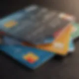 Visual representation of various credit card types