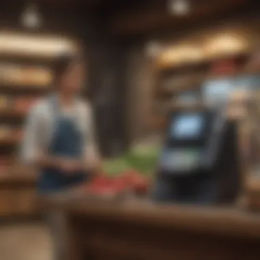 Merchant store with Apple Pay signage