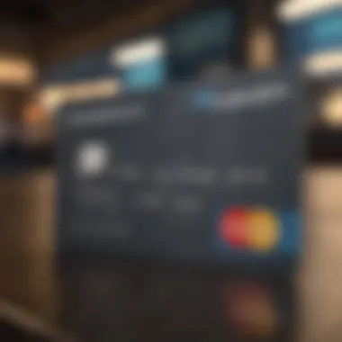 Credit card with lounge access benefits displayed