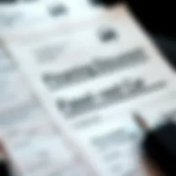 A detailed view of different financing documents for used cars