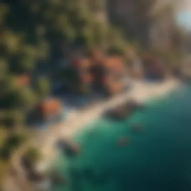 Vibrant Tourist Destination Aerial view of a vibrant tourist destination