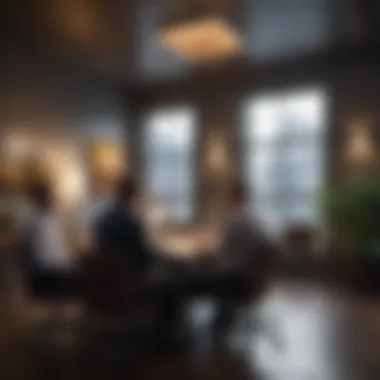 Investors Discussing Strategies Investors discussing strategies in a modern office