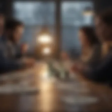 Collaborative Financial Strategies A diverse group of individuals brainstorming financial ideas