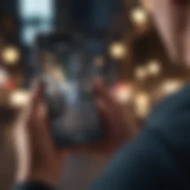 Leveraging Digital Marketing from Your Phone A person engaging in digital marketing through their phone.