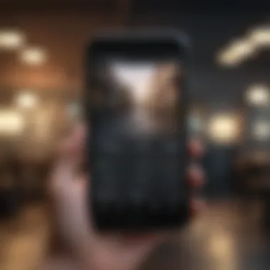 Smartphone Investment Strategies An individual analyzing investment trends on a mobile app.