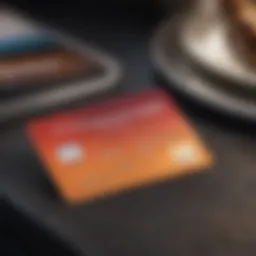 Illustration of an instant debit card being activated