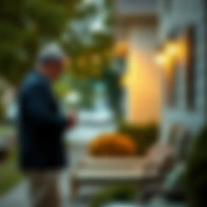 Appraisal Property Inspection An appraisal professional inspecting a property