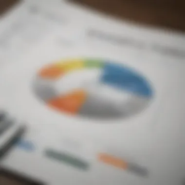 Visual representation of loan calculations with graphs and charts