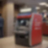 Bank of America check deposit machine in a banking hall