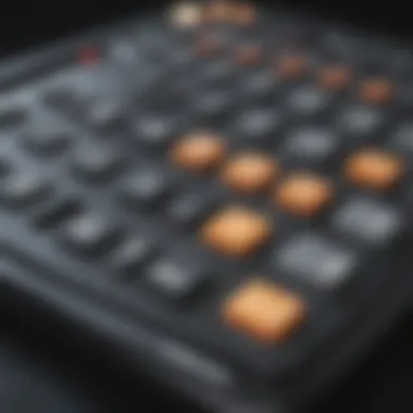 A close-up of a calculator with financing calculations