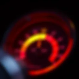 Illustration of a credit score gauge indicating eligibility