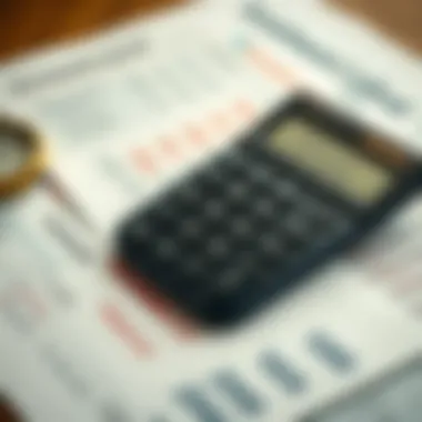 Calculator and financial papers representing investment calculations