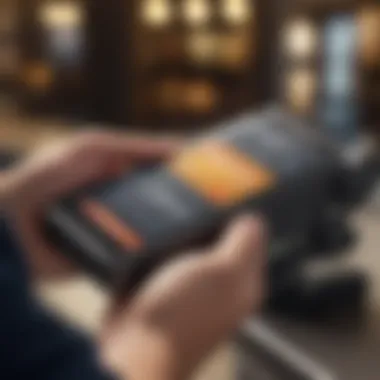 Digital Wallet Revolutionizing Payments A smartphone displaying a digital wallet with tap to pay functionality
