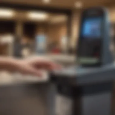 Innovative Payment Technology in Use Close-up of a tap to pay terminal in action