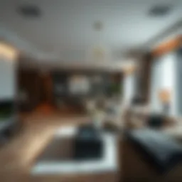 A luxurious apartment interior showcasing high-end furnishings and decor.
